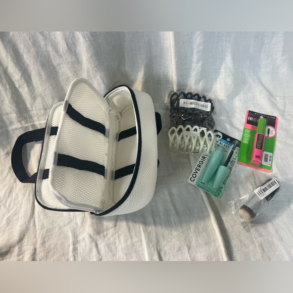 Other - White and Black Travel Bag with Accessories